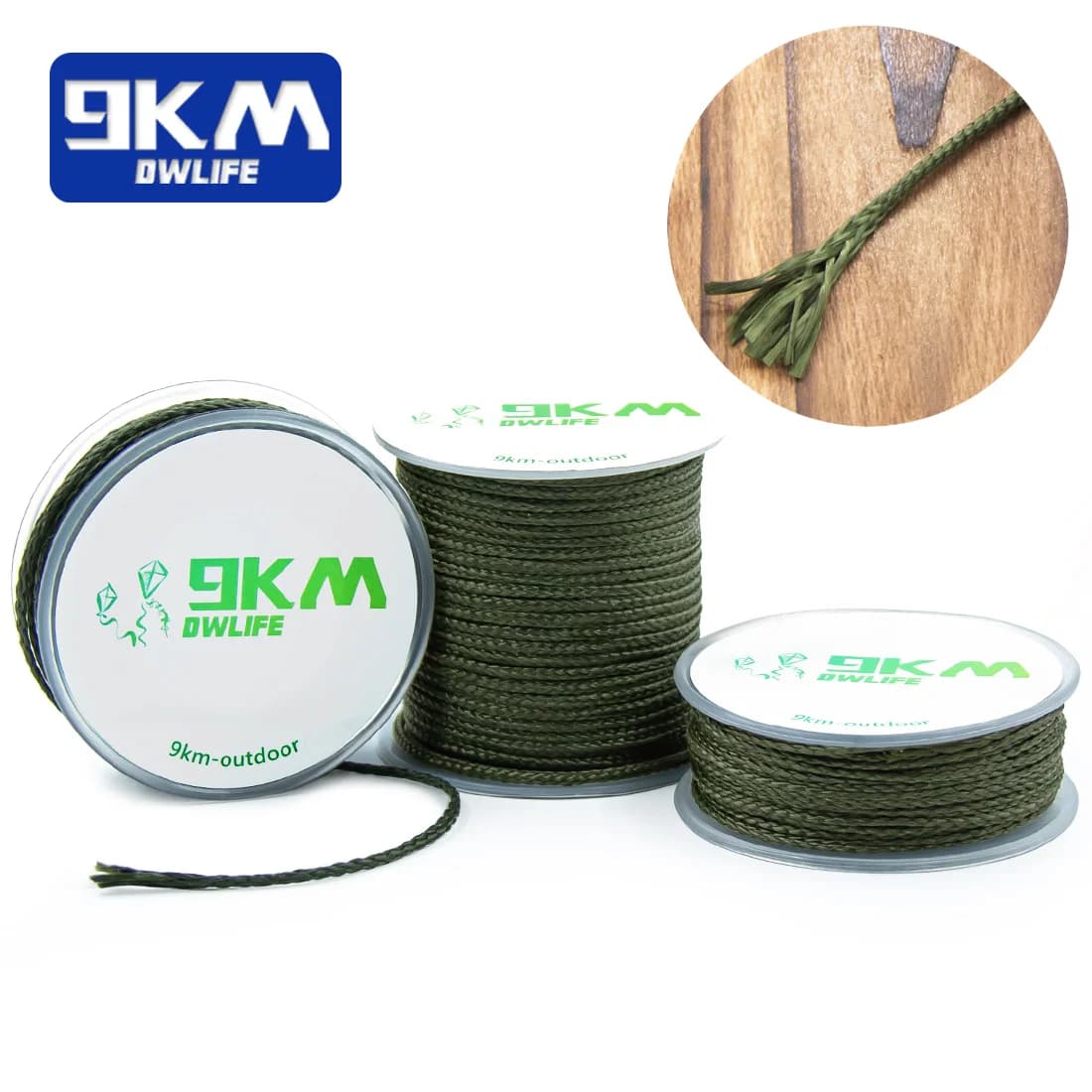 Pletená kevlarová šnúra na kempovanie, hamaky a rybolov